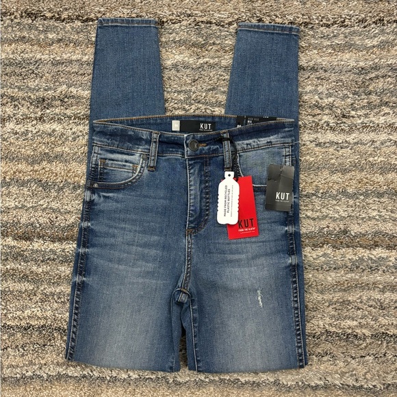 KUT From The Kloth High Rise Mia Fab Ab Toothpick Skinny Jeans Sz 00 NWT | KUT - - Picture 1 of 13